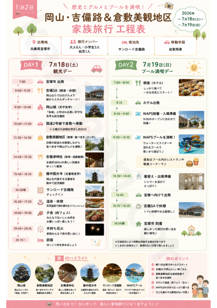 岡山　吉備路　美観地区　WAPS　工程表

